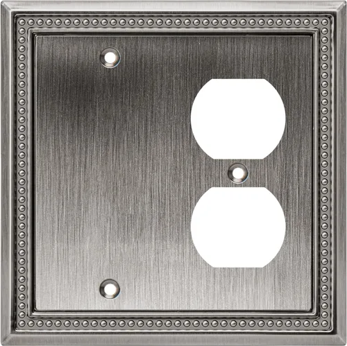 Vista 125 de Henne Bery Sunken Pearls Placa de Pared Decorativa de Servicio Pesado Placa de Interruptor Cubierta de Tomacorriente