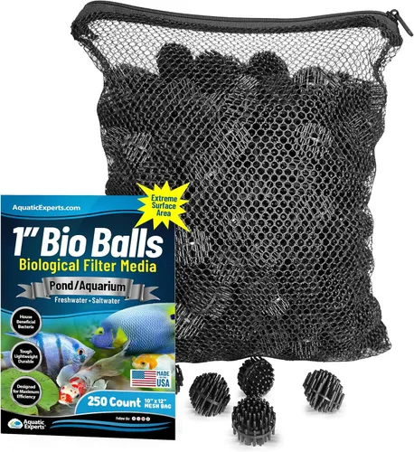 Vista 15 de Aquatic Experts Bio Balls - Medios de filtración, bola biológica pequeña de 1 pulgada para estanques y filtros de acuario, medios de filtro