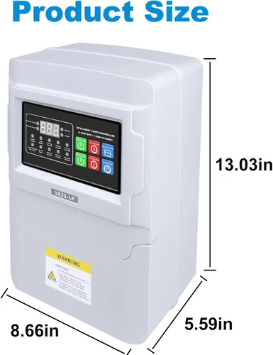 Vista 7 de Sekelo Caja de control de bomba de agua de 110 V, 2 HP, controlador de doble bomba con pantalla LCD, drenaje automático, interruptor de flotador