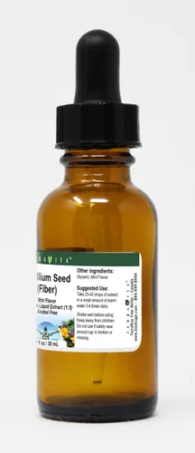 Vista 2 de Terravita Semilla de psyllium (Fibra) Extracto líquido de glicerita (1:5) - sabor a menta (1 oz, ZIN: 522886)