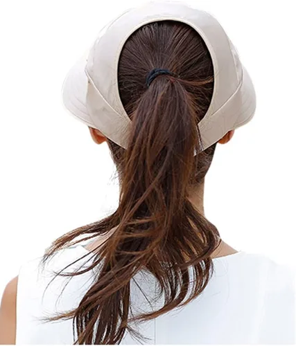 Vista 2 de HINDAWI - Sombreros de sol para mujer de ala ancha, protección UV, gorra con visera para la playa, visera empacable