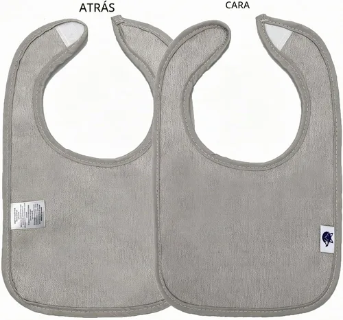 Vista 6 de SPINFOX Baberos impermeables para niñas, niños, babero unisex de algodón sólido de punto para bebés