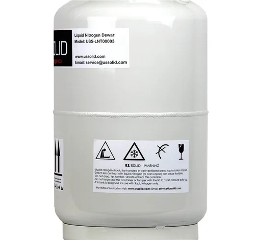 Vista 5 de U.S. SOLID Contenedor criogénico de 10 L, depósito tipo tanque de nitrógeno líquido LN2 con correas, 6 envases