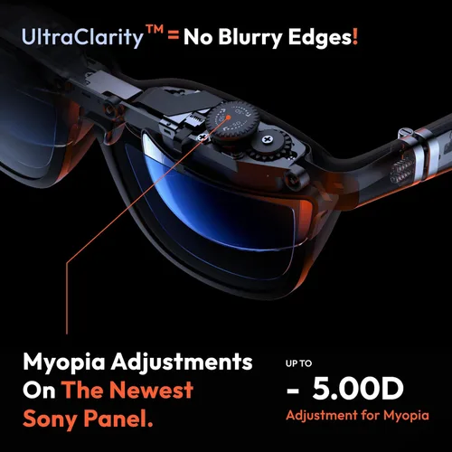 Vista 5 de VITURE Gafas Pro XR/AR, pantalla de 135 pulgadas, 120 Hz, 1000 nits, audio Harman, película electrocrómica, ajustes de miopía, para iPhone