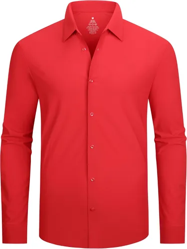 Vista 26 de Alex Vando - Camisa para hombre de manga larga con ajuste regular 06 negro