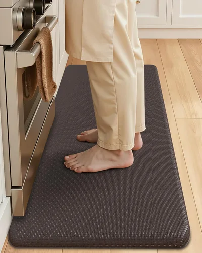 Vista 21 de Color&Geometry - Alfombra antideslizante para cocina Marrón