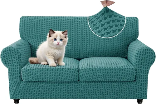 Vista 84 de MAXIJIN 2 fundas elásticas para sillón de sala de estar, fundas gruesas y suaves con brazos para perros, mascotas, protector de sofá individual