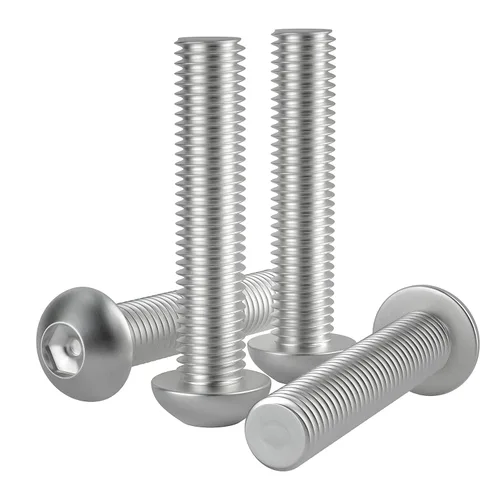 Vista 13 de Tornillo de 1/4-20 x 1, tornillos de cabeza de botón, acero inoxidable 304 (18-8), rosca completamente a máquina, unidad hexagonal Allen, paquete