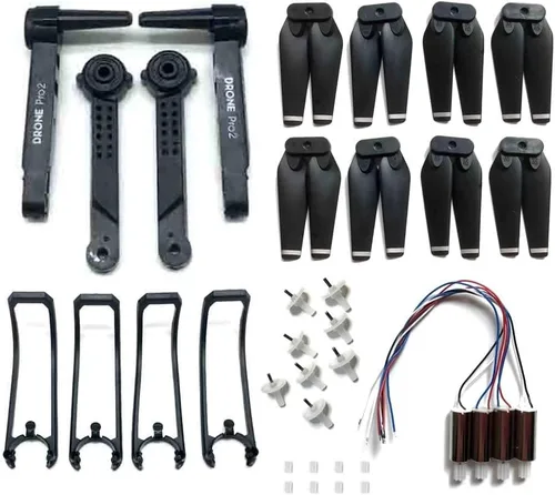 Vista 10 de Quadcopter Accessories Propeller Blade Guard Arm Motor Engine Gear Suitable For E99 Pro2 FPV Control Drone Kit(Blue)