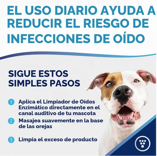 Vista 6 de TropiClean OxyMed - Limpiador enzimático de oídos para perros, recomendado por veterinarios, 4 onzas Limpiador de oídos enzimático