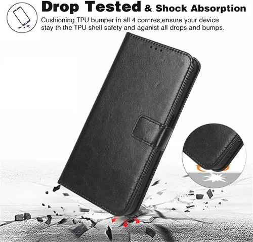 Vista 6 de Funda compatible con Xiaomi Poco X3 Pro, tarjetero de piel sintética, compatible con Xiaomi Poco X3 con cierre magnético, protección para teléfono