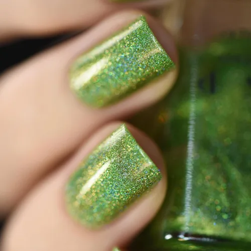 Vista 4 de ILNP 1UP - Esmalte de uñas holográfico, manicura resistente al desprendimiento, laca de uñas de larga duración, acabado suave y brillante,