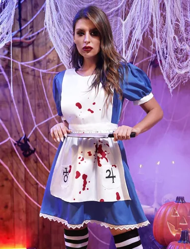 Vista 2 de For G and PL Vestido de disfraz de Alice para mujer