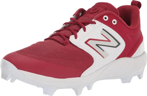 Vista 12 de New Balance Fresh Foam 3000 V7 - Zapatos de béisbol moldeados para hombre, color rojo mercurio/dorado, talla 6.5 M