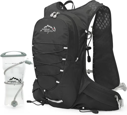 Vista 12 de IX INOXTO Chaleco de hidratación para correr para hombres y mujeres, mochila de agua para correr, paquete de hidratación de 3 litros, para correr