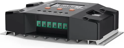 Vista 3 de Controlador de carga solar 12V/24V Auto MPPT con pantalla LCD retroiluminada con sensor de temperatura apto para gel sellado inundado y batería