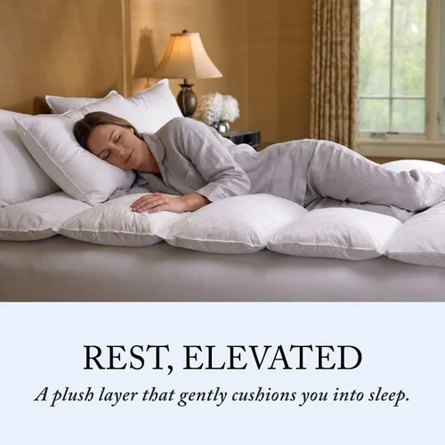 Vista 7 de The Ritz-Carlton Featherbed - Relleno de plumas hipoalergénico con funda de algodón - Queen