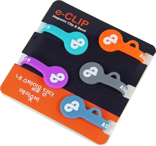 Vista 6 de MaximalPower™ Lazos magnéticos giratorios, clip electrónico y organizador de cables, silicona, multicolor (paquete de 5)