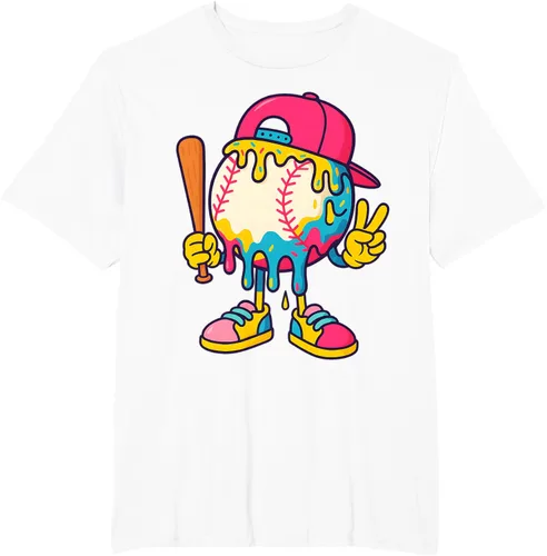 Vista 9 de Camiseta de béisbol Ice Cream Drip Youth Back To School Baseball Stuff