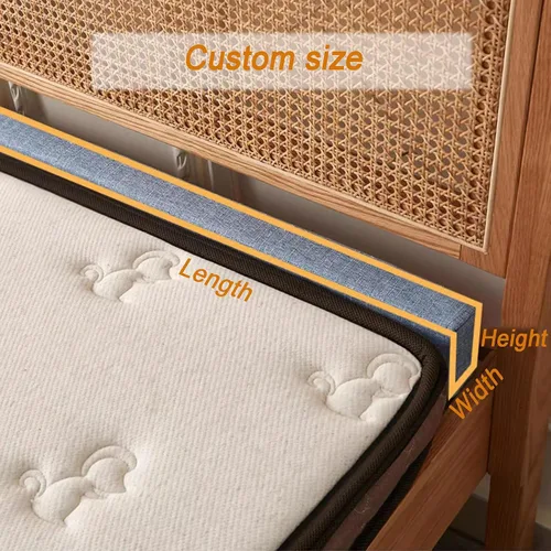 Vista 2 de Extensor de cama de tamaño personalizado, para cama individual, individual, Queen, King, 47 x 1 x 6 pulgadas, beige