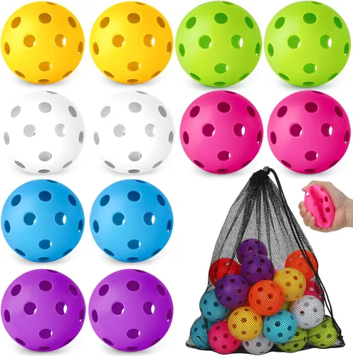 Vista 22 de Mototo 12/30/60 Pelotas de béisbol de práctica para golpear, pelotas de béisbol suaves de plástico de 2.8 pulgadas para práctica, pelota suave