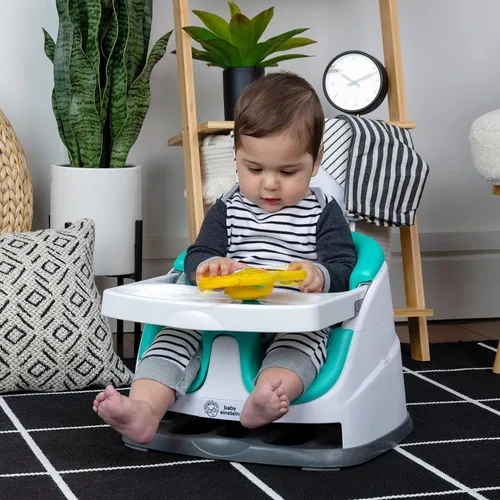 Vista 8 de Baby Einstein Exploradores Oceánicos Estrella Brillante y Pop, Estrella de Mar Sensorial Iluminada, Juguete de Succión para Silla Alta, para Bebés