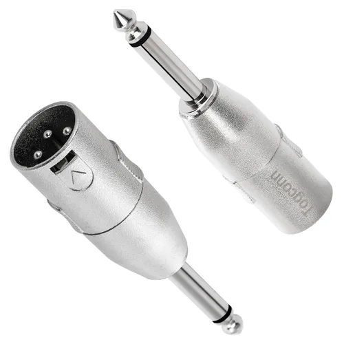 Vista 9 de Adaptador TRS Hembra de 1/4" a XLR Paquete de 2 - Conector TRS de 6.35mm 1/4" a XLR