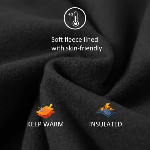 Vista 4 de BALEAF Mens Fleece Lined Sweatpants Tapered Water Resistant Athletic Running Pants Joggers with Zip Pocket Cold Weather