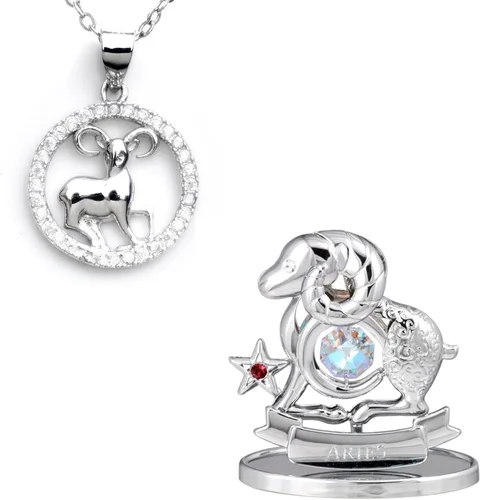 Vista 21 de CRYSTOCRAFT Regalo de sagitario, adorno de constelación con cristal austriaco, adorno de cristal de signo del zodiaco, colección de decoración