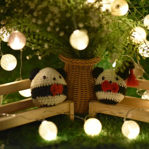 Vista 5 de LUCK HEAVEN Kit de ganchillo para parejas para principiantes, manualidades para adultos y niños – Valantine amigurumi Panda Yarn Animal