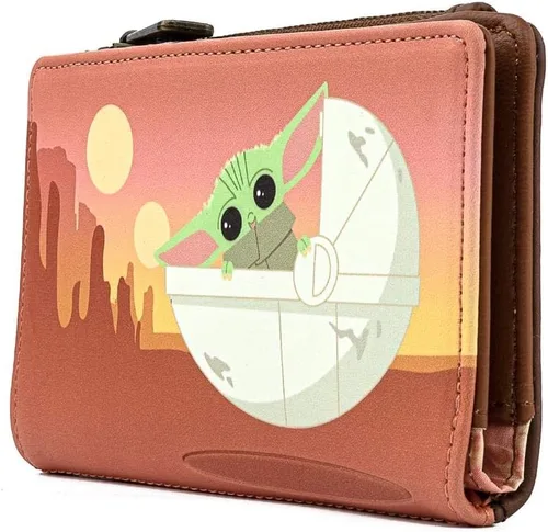 Vista 4 de Loungefly Billetera Mandalorian Cradle de Star Wars