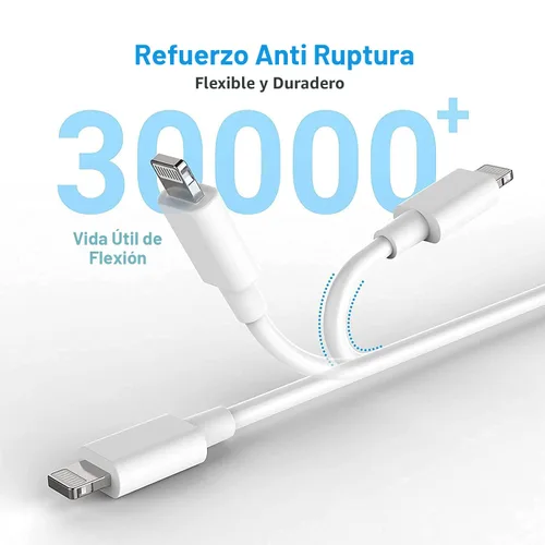Vista 5 de Cable de Apple CarPlay para automóvil, cable USB C a Lightning para iPhone 14, 14 Pro Max, 13, Plus, SE 2nd/12/11/Xs/XR, iPad 4/5/6/7/8, Mini