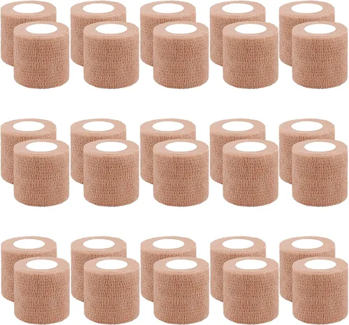 Vista 12 de BQTQ 30 rollos de vendajes autoadhesivos de 3 pulgadas, vendajes autoadhesivos de 3 pulgadas, vendaje elástico para esguinces de hinchazón de muñeca