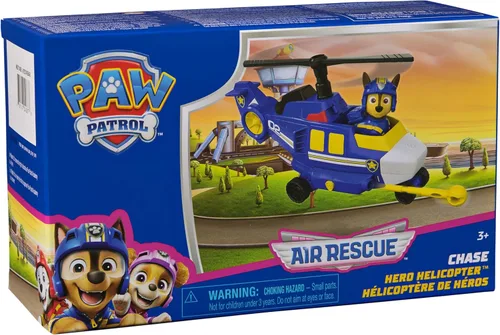 Vista 9 de PAW Patrol: Air Rescue Chase Hero Helicóptero de juguete con figura