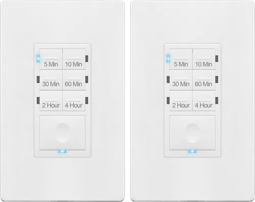 Vista 8 de ENERLITES Interruptor de temporizador de cuenta regresiva, ventilador y temporizador de luz, 5 minutos a 4 horas, indicador LED de luz nocturna