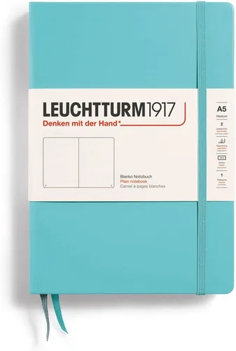 Vista 13 de LEUCHTTURM1917 - Cuaderno de tapa dura mediano A5 con 251 páginas numeradas para escritura y diario (negro, liso)