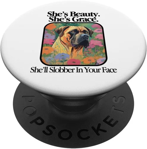 Vista 6 de Divertido mastín sarcástico de toro perro Slobber Lover Canine Puppy PopSockets MagSafe PopGrip para iPhone