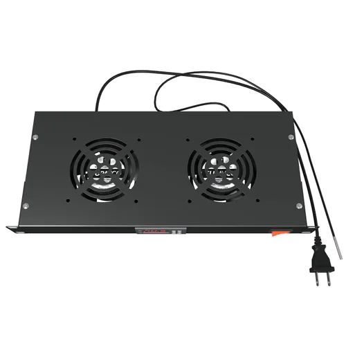 Vista 8 de Ventilador de montaje en rack - 2 ventiladores 1U 19" con temperatura ajustable y pantalla digital Configuración de refrigeración de 2