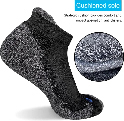 Vista 4 de APTYID Calcetines tobilleros acolchados para hombre (6 pares)