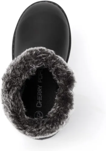 Vista 6 de Botas de piel de vestir para niñas, botines cortos de moda para invierno, otoño, zapatos clásicos con cremallera lateral