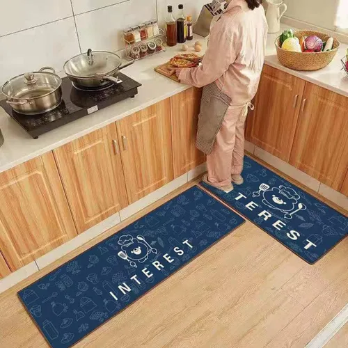 Vista 22 de Tapete de cocina acolchado, cómodo, antifatiga, antideslizante, para cocina, impermeable, para cocina, fregadero, oficina, 15.7 x 23.6 in + 15.7 x