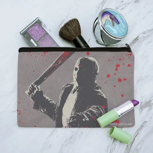 Vista 2 de GRAPHICS & MORE Friday the 13th Jason - Bolsa organizadora de maquillaje con personajes