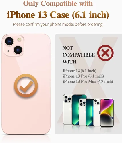 Vista 2 de GVIEWIN Funda de mármol para iPhone 13, con protector de pantalla y protector de lente de cámara