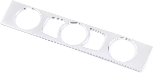 Vista 3 de ABS Auto Interior Consola Central Aire Acondicionado Botón Decoración Marco Adhesivo Ajuste Para BMW E60 Serie 5 2004-2010 Accesorios Automóviles