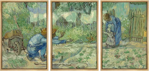Vista 183 de wall26 Lienzo enmarcado para pared, juego de arte con flores de almendra de Vincent Van Gogh, naturaleza, ilustraciones de área silvestre, bellas