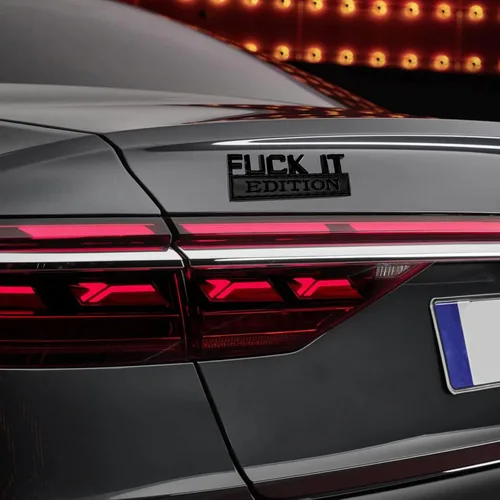 Vista 2 de Emblema de calcomanía Fuck IT Edition, 3D, para guardabarros, parachoques, capó, puerta del maletero del coche, accesorios de repuesto para coche