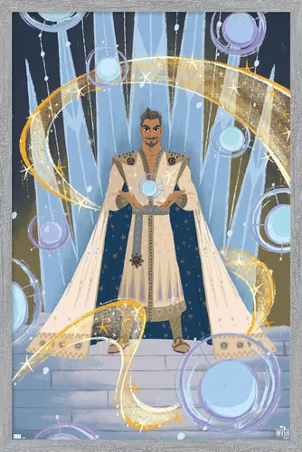 Vista 13 de Trends International Disney Wish - Póster de collage 4 (King Magnifico), póster de pared, 14.72 x 22.37 pulgadas, versión enmarcada de madera