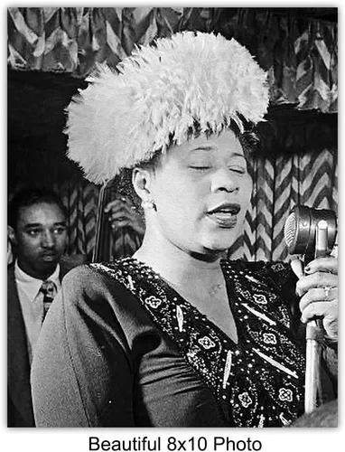 Vista 4 de Conjunto de Fotos Vintage de Músicos Afroamericanos - Billie Holiday, Ella Fitzgerald, Duke Ellington, Satchmo, Louis Armstrong - Arte de Pared