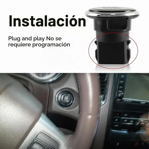 Vista 6 de FUSCH Interruptor de Botón de Arranque y Parada del Motor con Encendido sin Llave Compatible con Chrysler 300 / Town & Country, Dodge
