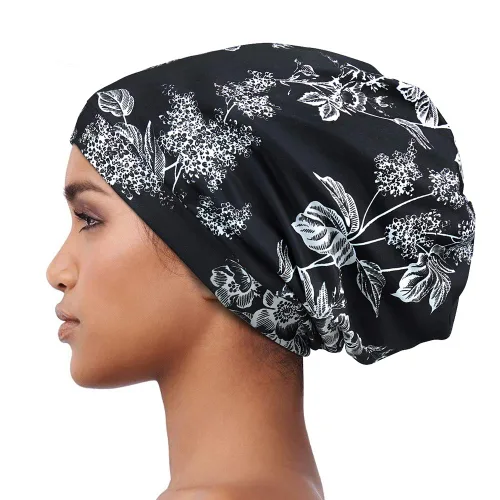 Vista 12 de Alnorm - Gorro con forro de satén y suave banda elástica para hombres y mujeres, talla única Se ajusta a la mayoría